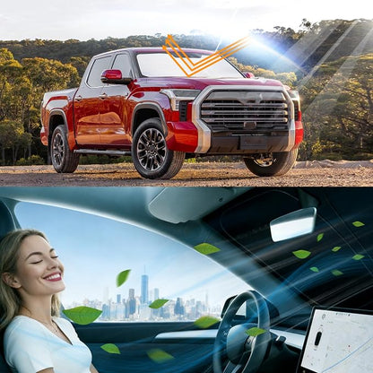 Windshield Sun Shade for 2022 2023 2024 2022-2026 Tundra for Toyota | Foldable, Full covered for windshield, Block UV Rays, Heat Reduction, Easy to install, Keeps Car Cooler - Image 6