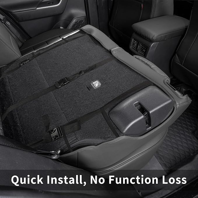 Custom Seat Covers for 2025 Subaru Forester,Rear w/No Armrest,Faux Leather | Full Set Suv Seat Cushion,Easy Installation,Factory Look,Waterproof Car Seat Protector (Black-Diamond) - Image 8