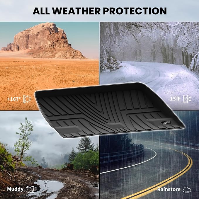 LASFIT Trunk Mat for Honda Odyssey 2018-2026 Mini Passenger Van | Custom Fit Cargo Mat, Waterproof All Weather, Kid & Pet Friendly, Easy Clean for Family Use, Black - Image 9
