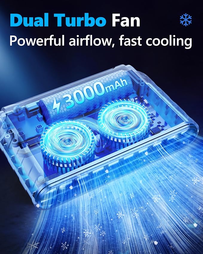 Car Clip on Fan for Sun Visor, 3000mAh Rechargeable Battery Powered Usb Fans That Blow Cold Air, Portable Car Cooling Fan for Cars without Ac, for Vehicle, Van, Suv, Rv, Truck, Black - Image 6