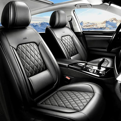 for Subaru Crosstrek 2016-2026 Car Seat Covers, Full Set, Black | Luxury Full Coverage Leather Seat Protectors, Waterproof Breathable, Non-Slip, Easy to Install, Airbag Compatible, All-Season by Unknown