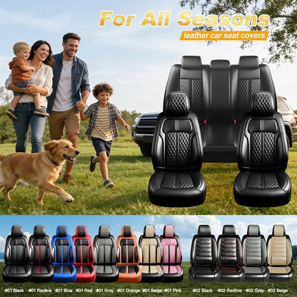 Fit Wrangler 4-Door Seat Covers Fit for Jeep Wrangler 2007-2025, Full Set | Premium Leather Full Coverage Protectors, Waterproof, Breathable, Scratch Resistant, Easy Wipe, Airbag Compatible, Black - Image 9