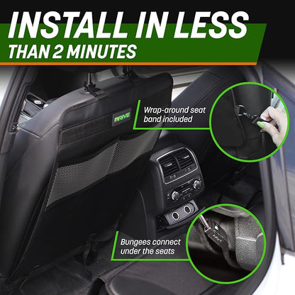 DRIVE AUTO PRODUCTS - 2 Pack Car Seat Back Protectors, Reversible Kick Mats - Black - Image 5