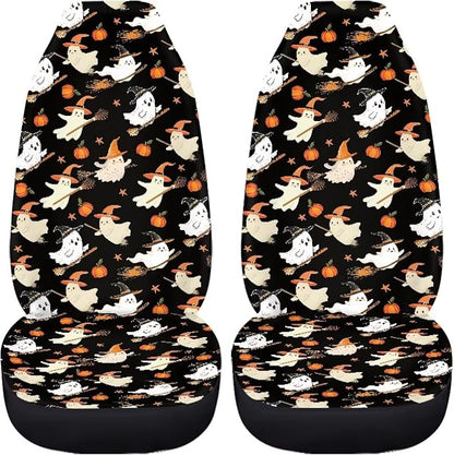 Halloween Ghost Cute Car Seat Covers Washable Seat Protector | Washable and Breathable Automotive Vehicle Seat Covers for Women Interior for Cars, Sedans, Trucks, SUVs - Image 3