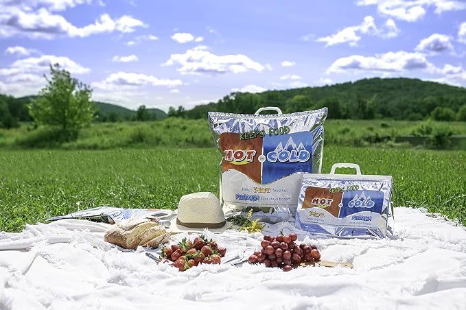 Superio Hot and Cold Insulated Bags for Food Delivery, Grocery Shopping Bags, Food Storage for Hot and Frozen Food for Travel, Disposable Cooler Bag, Reinforced Thermal Lunch Bag (12, 12"x13.5") - Image 4