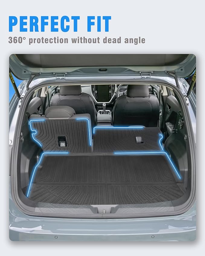 Cargo Liners Backrest Mat Compatible with Subaru Crosstrek Accessories 2024 2025 2026 with Hook&Loop Rear Trunk Mat Rear Seat Back Cover Protector All Weather Anti-Slip Split Dog Liner - Image 3
