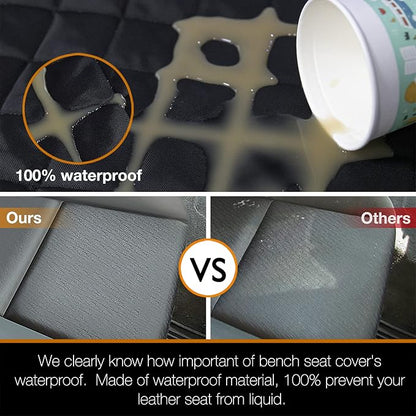 Truck Seat Cover for Dogs, 60 Inch Waterproof Nylon Oxford Back Seat Protector for Ford F150 F250 Ram 1500 Silverado GMC Sierra Tundra, No Chemical Odor, Stain Resistant, Velcro Opening - Image 3
