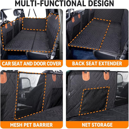 Hard Bottom Dog Car Seat Cover for Full-Size Trucks,Back Seat Extender | Strong Support,More Rest Space,Waterproof, Scratch Resistant,Car Seat Protector,Dog Hammock for Full-Size Truck - Image 4
