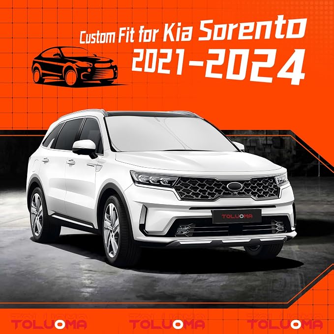 Custom Fit Windshield Sun Shade for Kia Sorento 2021-2025 - Full Coverage, 210T Reflective Fabric, Double-Layer Design - Blocks 99% UV Rays, Keeps Car Cool, Easy to Install and Store - Image 7