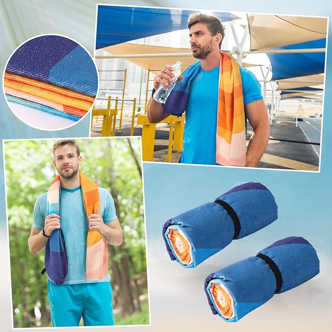 Hahafelt Car Seat Towel Covers Christmas Car Accessories Gifts Athletic Running Towel Performance Microfiber Post Workout Sweat Washable Cover Non Slip for Seat Outdoor Sport (Boho) - Image 4