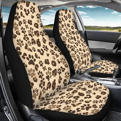Brown Dog Paw Car Seat Covers Front Set – 2 Front Seat Covers for Cars, Breathable&Washable Car Seat Cover Set, Automotive Interior for Auto Trucks Van SUV - Image 3