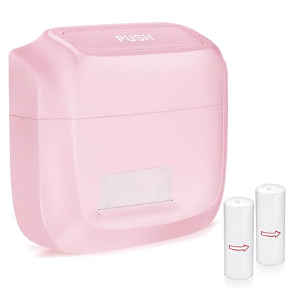 1 Pack Car Trash Can with Lid, Built-in Storage Garbage Bag, Pink | Leakproof Car Door Trash Can with Hook, for women, 30pcs Trash Bags, Mini Automotive Garbage Bin for Vehicle, Office, Home by OUDEW