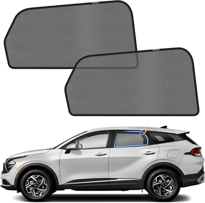 KUST Car Window Shades for 2023-2025 2026 Kia Sportage Accessories, Breathable Mesh Magnetic Window Covers, Rear Back Side Window Sun Shades UV Block Privacy Protection for Baby Camping Napping 2PCS by KUST