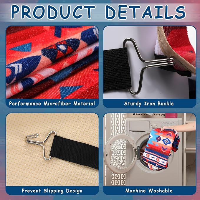 Lonfliness 1Pcs Car Seat Cover Towel Non Slip Front Seat Car Seat Towel Performance Microfiber Athletic Running Towel Washable Seat Cover for Gym Workout Sweat Outdoor Sport Beach Hiking Yoga (Aztec) - Image 3