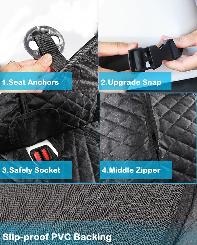 for Model Y/3 Tesla Dog Rear Seat Cover Protector Waterproof Wear-Resistant | Pet Back Seat Kick Mat Protector|Easy To Clean & Install|Non-Slip For Child Kids Seat Cushion Protection - Image 6