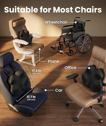 Everlasting Comfort The Original Lumbar Support Pillow for Office Chair - Improves Posture, Promotes Back Pain Relief - Superior Back Support for Gaming and Desk Chairs - Lumbar Pillow for Car, Couch - Image 5