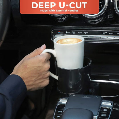 Car Cup Holder Expander - Fits Hydro Flasks 32/40 oz, Nalgene, Yeti & Large Bottles up to 3.8 inches Wide - for Car up to 3.2 Inches Wide - Black - Image 7