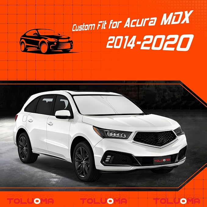 Custom Fit Windshield Sun Shade for Acura MDX 2014-2020 - Full Coverage, 210T Reflective Fabric, Double-Layer Design - Blocks 99% UV Rays, Keeps Car Cool, Easy to Install and Store - Image 7