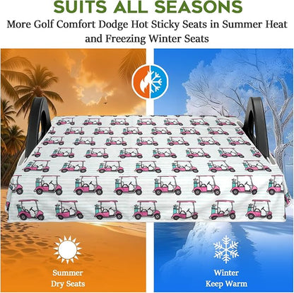 Golf Cart Seat Covers Club Car Golf Cart Accessories for Men Women Golf Carts Seat Towel Blanket 2-Seat Golf Cart Decorations - Image 3