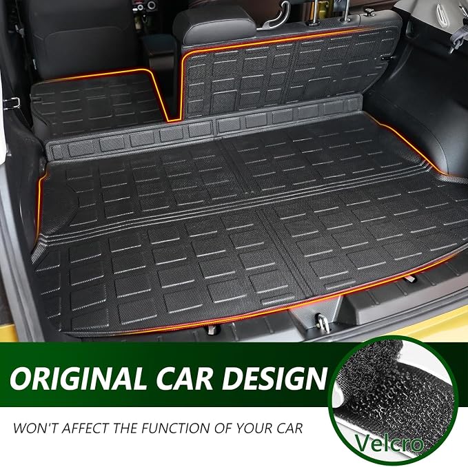 xipoqix Cargo Mat Backrest Mat Compatible with 2018-2023 Subaru Crosstrek XV Impreza Hatchback TPE Cargo Liner Replacement for 2018-2023 Subaru Crosstrek Accessories (Trunk Mat+Backrest Mats) - Image 2