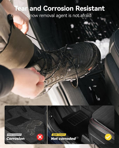 3W Floor Mats & Cargo Liner for Tesla Cybertruck 2023 2024 2025 2026 | with Carpets All Weather Waterproof Heavy Duty Accessories Custom Fit Double Layer Floor Liners & Sub Storage Trunk Mat - Image 8