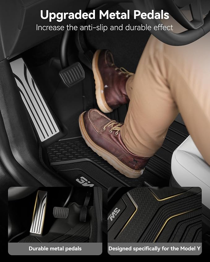3W Tesla 2025-2026 New Model Y Juniper Floor Mats and Cargo Liners 10PCS | (Not for Standard) Full Set TPE Floor Liner, Cargo Mats and Seat Back Cover Protector, Car Mats for Tesla Model Y Accessories - Image 3