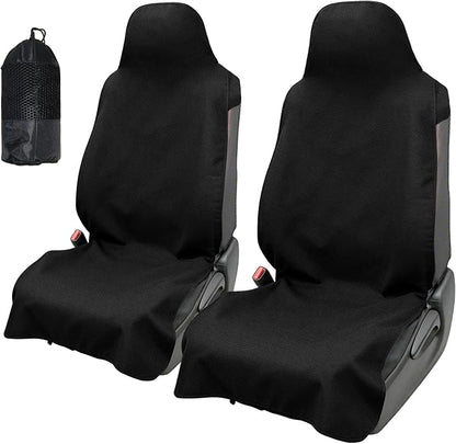 2Pcs Universal Car Seat Covers for Front Seats, Waterproof Sweat Towel Protector Non-Slip Microfiber Liner for Car Truck SUV, Breathable Seat Cushion for Gym Workout Dog Beach Outdoor by EDIETH-LoveYourCozyLife
