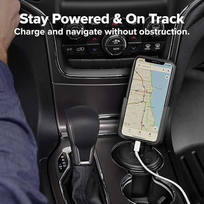 WeatherTech CupFone, Universal Cup Holder Phone Mount for Cars – Adjustable & Secure Fit, Hands-Free Phone Holder with Open Access for Charging – Compatible with iPhone, Android - Metal Knobs, Red - Image 8