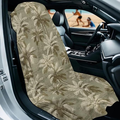 1 Piece Car Towel Seat Cover Palm Tree Front Seat Towel Cover Breathable Soft Cars Accessories with Storage Bag for Cars, SUVs, and Trucks - Image 2