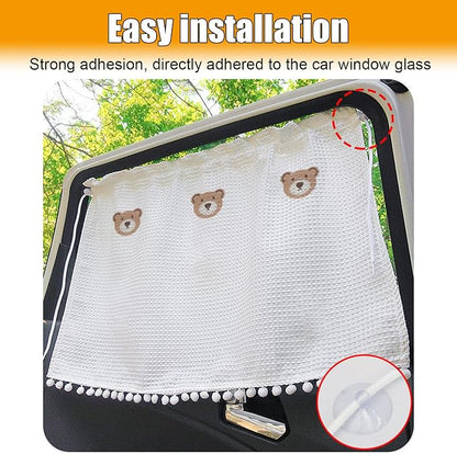 Car Side Window Sun Shade Privacy Curtain for Baby, Three Bears | Blackout UV Protection Car Window Shades with Suction Cup for Back Seat - Cute Auto Camping Windows Screen Shades - Image 6