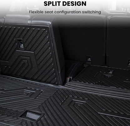 LASFIT Cargo Mat for Volkswagen VW Atlas 2018-2026(Not fit Cross Sport), All Weather TPE Custom Fit Trunk Mat & Seatback Mat for VW Atlas 6&7 Seats Accessories, Black, Easy to Clean - Image 5