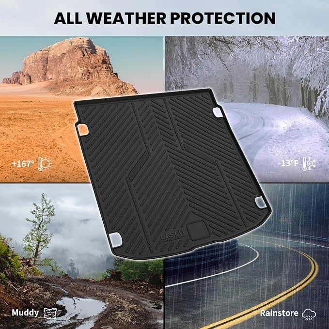 LASFIT Cargo Mat for Audi A5/S5 2025-2026(New Body), Custom Fit All-Weather TPE Trunk Mat for Audi Accessories, Waterproof, Easy to Clean, Black - Image 8