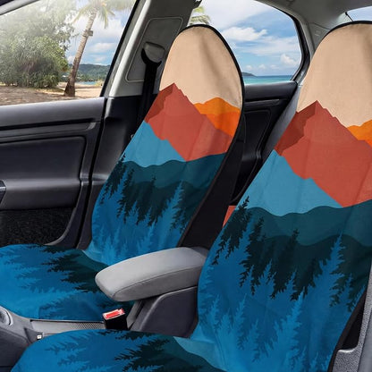 2 Pack Car Seat Towel Covers for Gym, Front Seats, Sedona Sunset | Sedona Sweat Protector for Front Seats Premium Thickened with Elastic Strap Breathable & Quick Dry Machine Washable Running - Image 5
