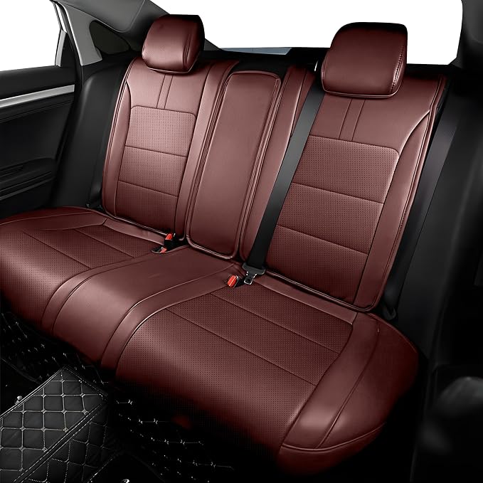 Seat Covers for Honda Civic Hatchback 2022-2024 Full Set Burgundy | Custom Fit Sport LX & Hatchback Hybrid Sport Seat Covers, Water Resistant Faux Leather, Pet friendly, Anti-scratch - Image 2