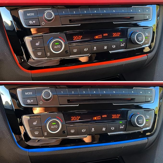 Jaronx for BMW LED Console Panel Ambient Light for 3'F30 F31/4'F32 F33 | Radio AC Control Panel Replacement Ambient Lights with Dual Color LED Lighting - Image 2