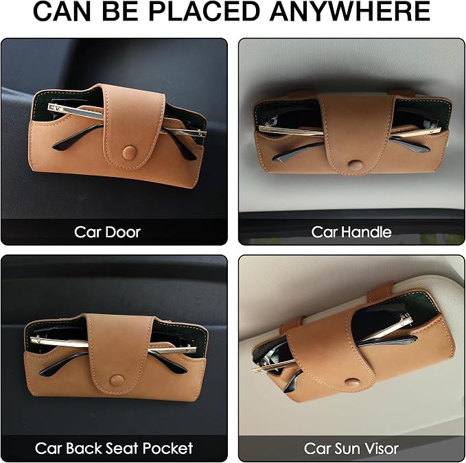 Sunglass Holder for Car Visor Glasses Case Non-Slip Clip Universal for Sunglasses Eyeglasses Car Interior Accessory - Image 4