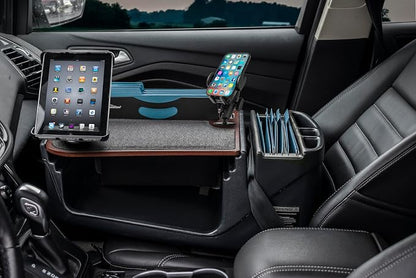 AutoExec AE-FMEF-PM-TAB-21M Efficiency FileMaster Car Desk for Your Vehicle Workstation and Mobile Office, Mahogany with Phone Mount and Tablet Mount | Vehicle Workstation, Mobile Office, Phone Mount, Tablet Mount - Image 3
