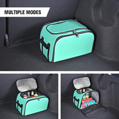 Foldable Car Insulated Storage Box, Portable Thermal Cooler Bag with Double Zipper & Sturdy Handle, Multi‑Purpose Car Seat Trunk Organizer for Drinks Snacks, Outdoor Picnic Camping Road Trips - Image 6