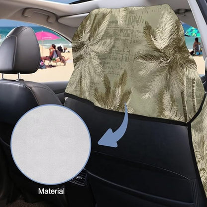 1 Piece Car Towel Seat Cover Palm Tree Front Seat Towel Cover Breathable Soft Cars Accessories with Storage Bag for Cars, SUVs, and Trucks - Image 3