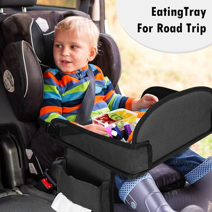 Kids Travel Tray for Toddler Car Seat, Road Trip Activities for Kid | Road Trip Essentials Accessories Lap Tray with iPad Holder Stand & Dry Erase Board as Travel Gifts for Kid,Black - Image 9