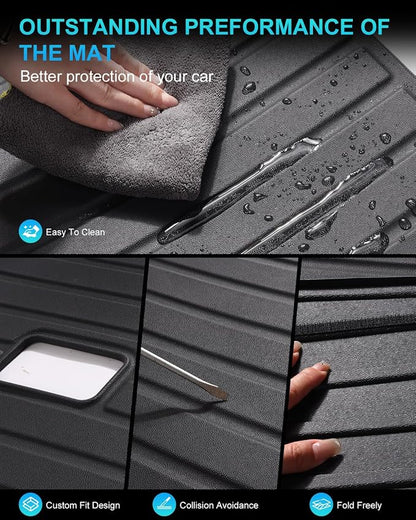 2nd Row Seatback Protector Compatible with Tesla Model Y 2020-2024 5 Seat Back Seat Cover All Weather Cargo Liner Model Y Accessories | Custom Fit Trunk Protection (3PCS Backrest Protector) - Image 6