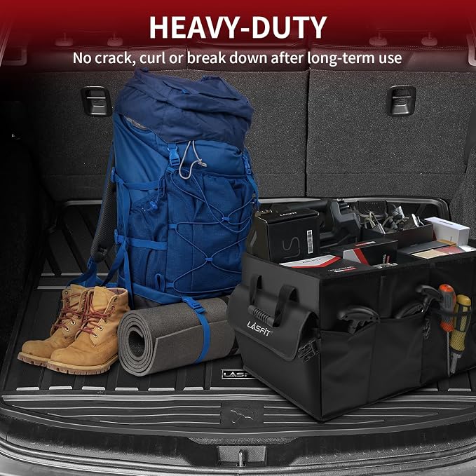 LASFIT Cargo Liner for Honda CR-V 2023-2026 (Gasoline & Hybrid & e:FCEV) | All Weather Custom Fit Anti-Slip Pet Friendly Easy Clean TPE Trunk Mat (Upper Position), Cargo Only Black - Image 8