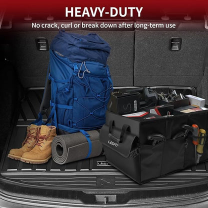LASFIT Cargo Liner for Honda CR-V 2023-2026 (Gasoline & Hybrid & e:FCEV) | All Weather Custom Fit Anti-Slip Pet Friendly Easy Clean TPE Trunk Mat (Upper Position), Cargo Only Black - Image 8