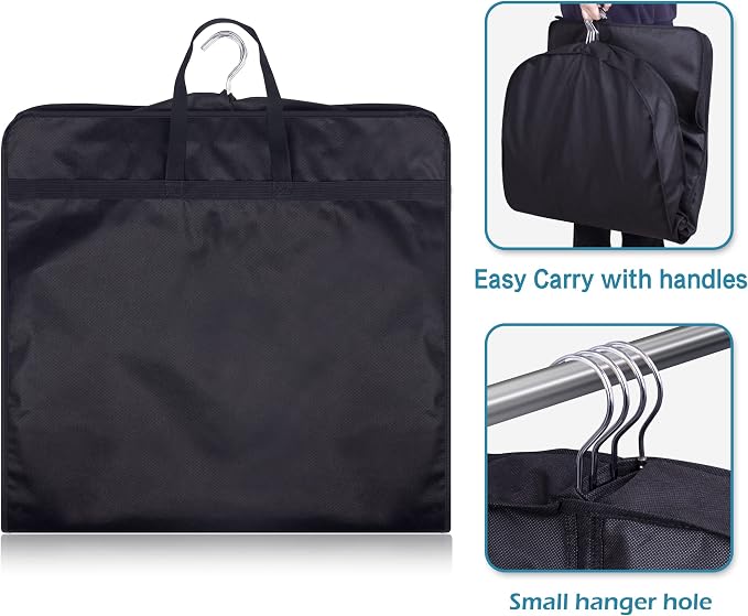 KIMBORA 43" Garment Bag for Travel, Gusseted Suit Bags for Men With Handle Garment Bags for Hanging Clothes Storage Suit Cover for Coats, Jackets, Shirts - Image 5