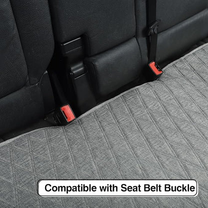 Leader Accessories Faux Linen Rear Bench Seat Cover, Size S, Grey | Breathable Back Seat Protector With Non-Slip Bottom, Diamond Stitched Bench Seat Cushion for Vehicles Cars Van SUV Truck - Image 5