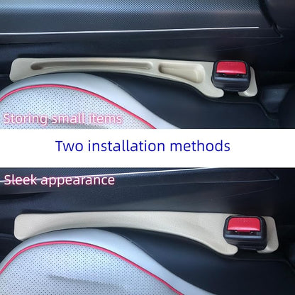 Car Seat Gap Filler Accessories,Storage Organizer Fit Car SUV Truck Fill The Gap Between Seat & Console Vehicle Console Side Pockets (Beige) - Image 2