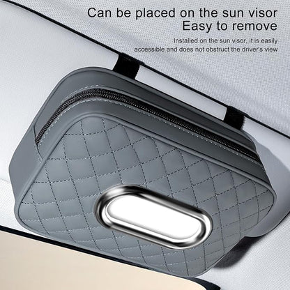 Car Tissue Holder,Yellow | extra large capacity car tissue box can hold 130-180 tissues per box, size: 7.9"x5.1"x2.4" - Image 5