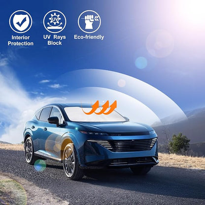 Windshield Sun Shade for 2025 2026 Nissan Murano Accessories | Full covered for windshield, Foldable & Durable, Block UV Rays, Reduce Heat, Easy to install, Keep Car Cooler - Image 6