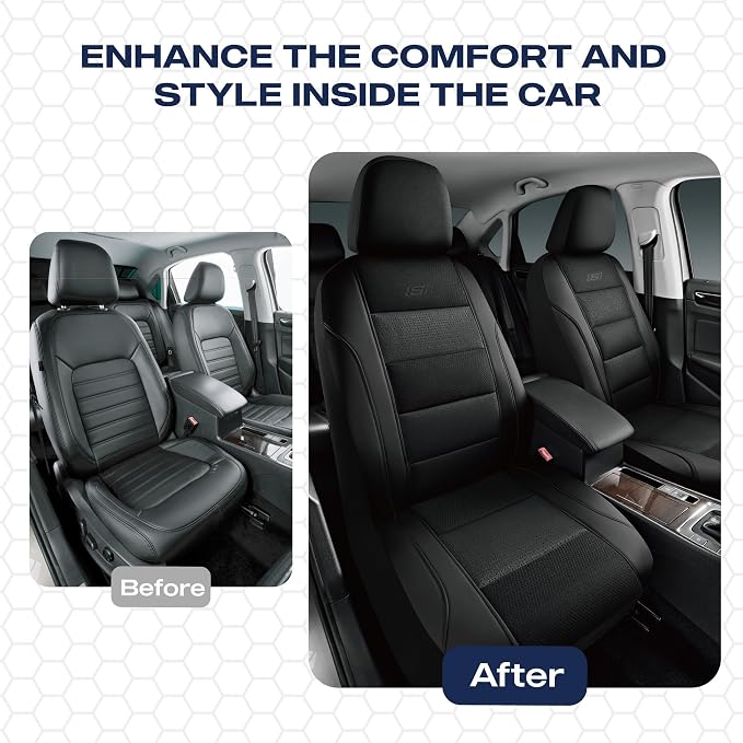 Skechers Seat Covers, Air-Cooled Memory Foam Car Seat Covers Front Seats, Airbag Compatible,Universal Fit for Most Cars, SUVs, Vans and Trucks,Black - Image 6
