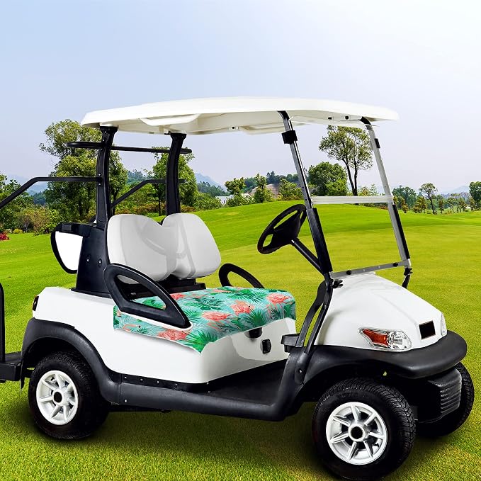 ENYORSE Golf Cart Seat Covers, Tropical Floral Seat Towel Blanket, Soft Breathable Microfiber, Keeps Seats Cool & Comfortable, 51”x31”, Fits 2 & 4 Passenger EZGO, Yamaha,Club Car Carts - Image 7